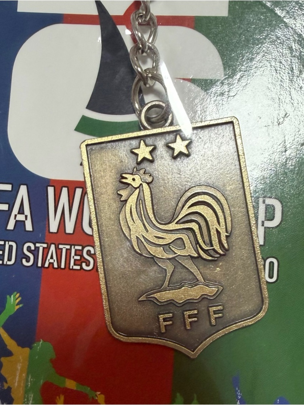 Keychain🏆 FRANCE 🇫🇷 World Cup 2026 Bronze Metal / Llavero FRANCIA Copa Mundo ⚽️